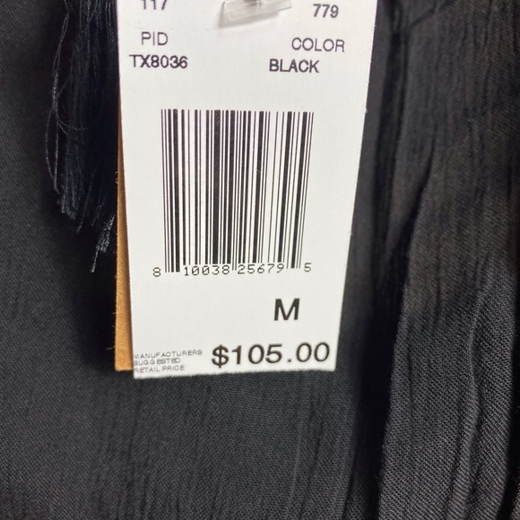 Surf gypsy Eyelet Maxi Dress Swim Cover-up In Black new with tags size medium - Picture 5 of 10